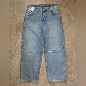 Daily Blue Women Mantra Wide Barrel leg jeans size 31in made in USA